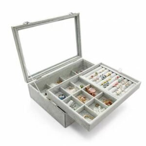 Jewelry Box — Wide Double-Layer Flannel Case — main view