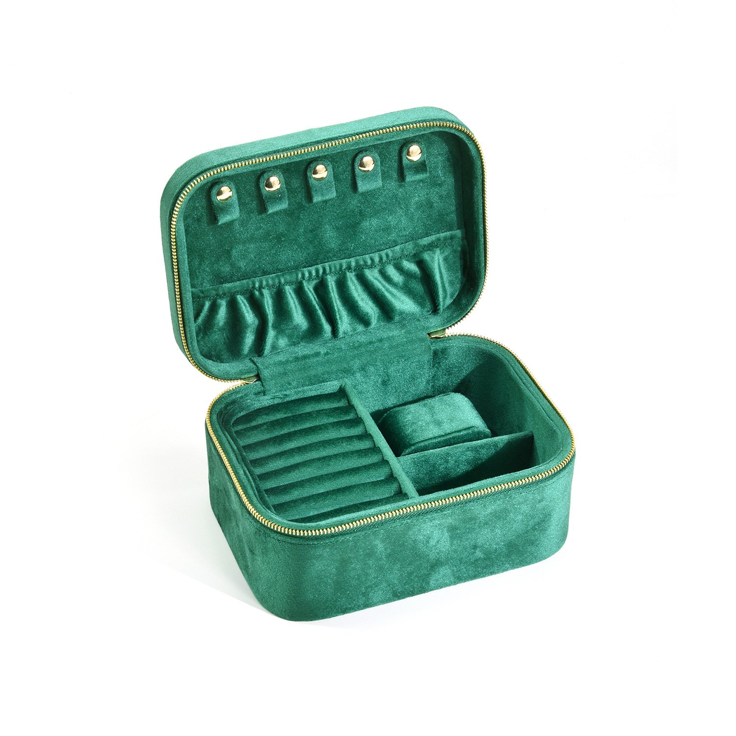 Travel Jewelry Box — Double-Layer Velvet Case — main view